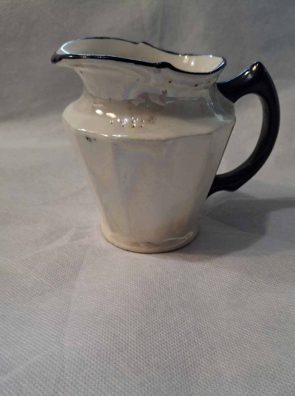 Vintage Mother Of Pearl Lustreware Creamer Pitcher, Made In Czechoslovakia